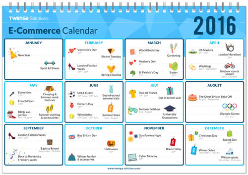英国:2016年最全电商营销年历,购物题和活动都在这