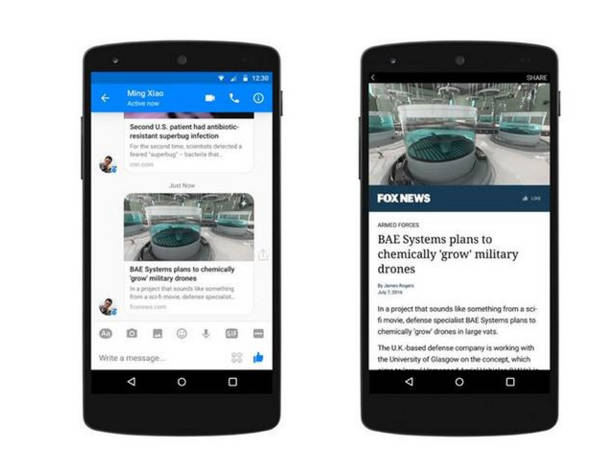 Facebook 聊天应用越来越像微信，现在还有新闻公众号了