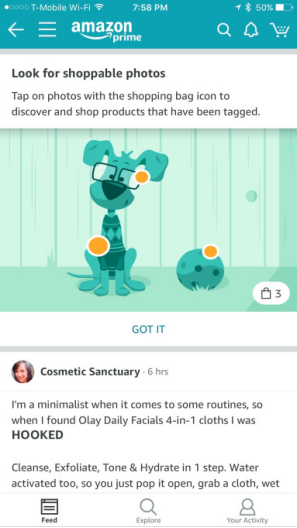 亚马逊模仿Instagram模式推出Spark，用图片帮助消费者更好地搜索产品