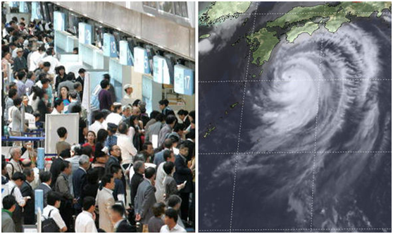 25年来最强台风“横扫”日本！超35万家庭停电停水，数百航班被取消
