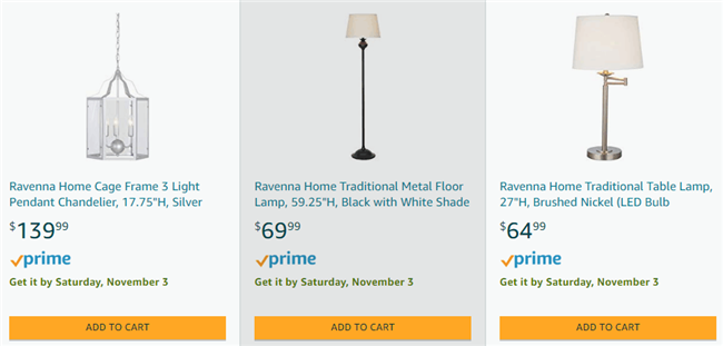 亚马逊推出第三个自营家具品牌Ravenna Home