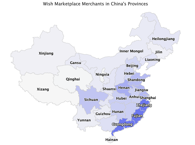 Wish中国卖家比例高达94%,这三个省就占了一半以上!
