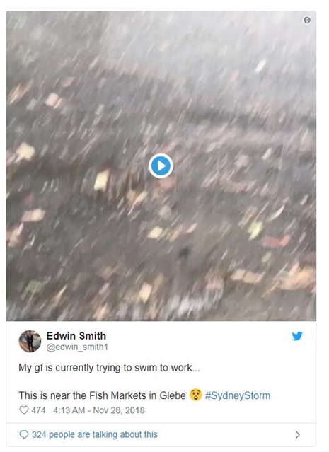 恐怖！悉尼遭遇30年一遇雷暴雨！大量航班遭受延誤