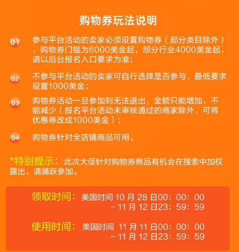 速卖通2019年双11招商规则超详细介绍