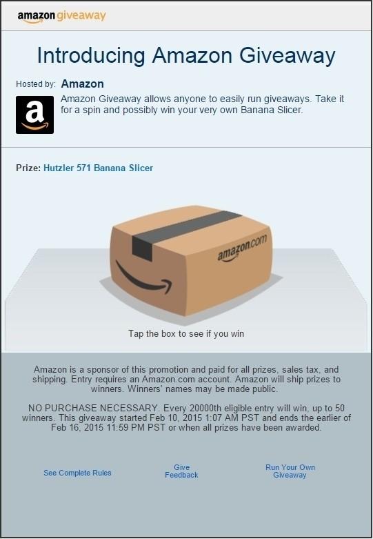 亚马逊推出Giveaway服务，土豪可买礼物赠予粉丝