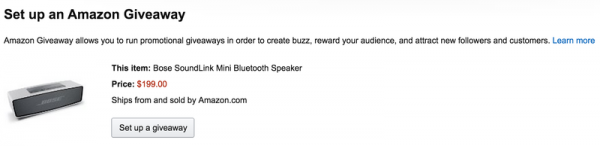 亚马逊推出Giveaway服务，土豪可买礼物赠予粉丝