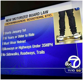 美国加州出台新规定，禁止在人行道上使用平衡车
