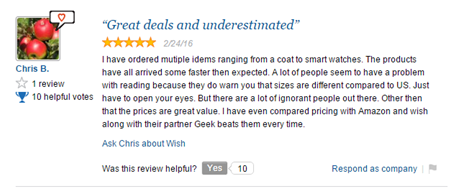 海外买家是这样评价移动电商Wish的！