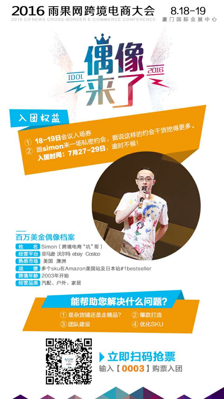 【偶像来了】亚马逊爆款打造高手simon，支招精细化运作