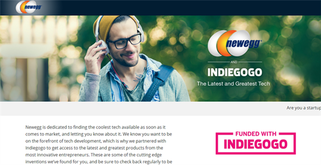 学亚马逊？新蛋与美国众筹网站Indiegogo合作，推奇特科技产品