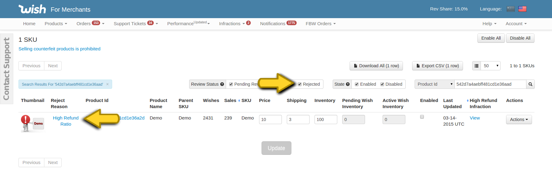 【wish新手开店】wish如何查看产品的退款表现