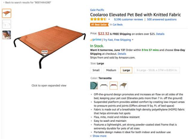 亚马逊美国站宠物用品爆款分析，宠物床BSR飚升四天！