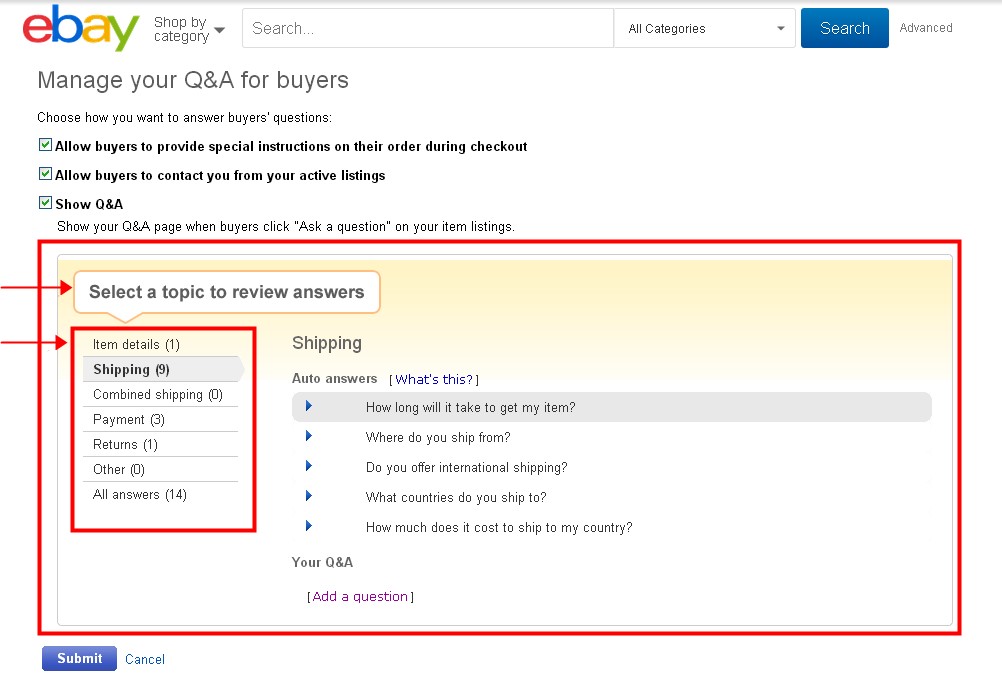 【eBay新手开店】eBay卖家如何设置买家常见问题？