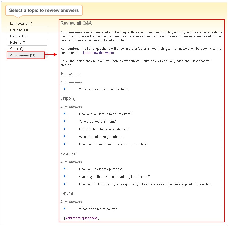 【eBay新手开店】eBay卖家如何设置买家常见问题？