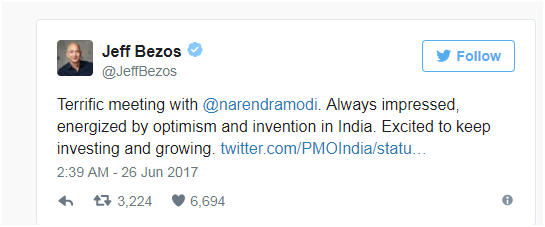 亚马逊将追投印度市场，“死磕”阿里、eBay和腾讯