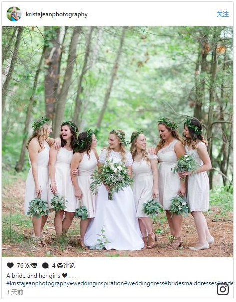 2017婚纱礼服市场趋势：伴娘服流行白色款