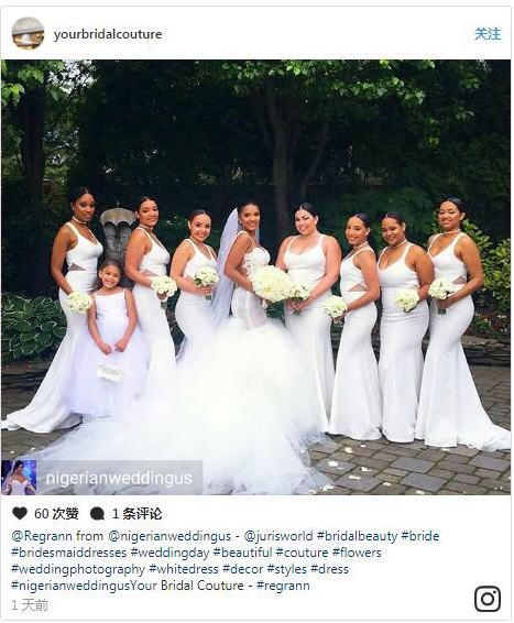 2017婚纱礼服市场趋势：伴娘服流行白色款