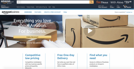 亚马逊B2B业务Amazon Business，或将成为下一个AWS