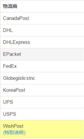 注意!Wish更新物流服务商列表,8月17日起生效