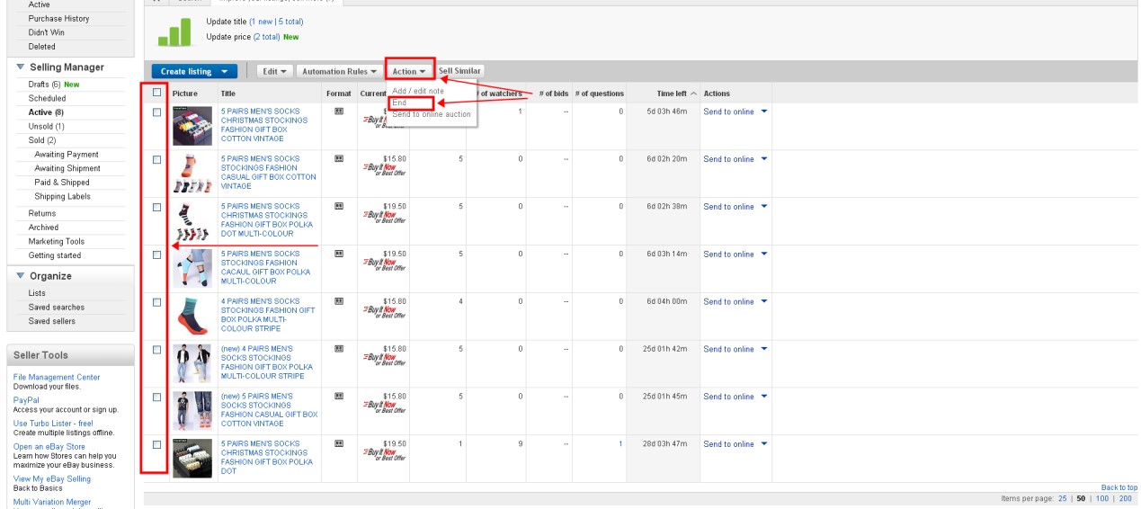 eBay可以提前结束拍卖刊登吗？