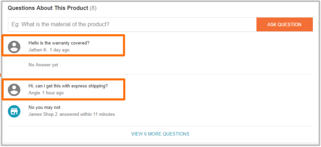 Lazada顧客-賣家產(chǎn)品頁面問與答功能詳解
