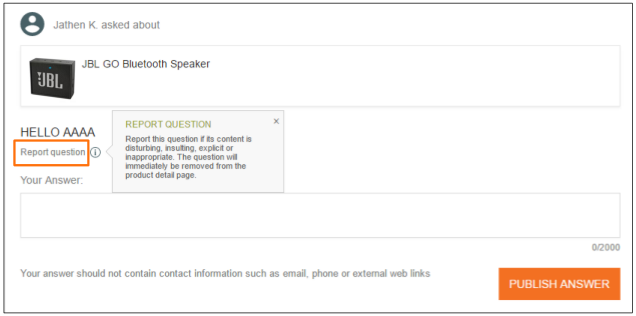 Lazada顧客-賣家產(chǎn)品頁面問與答功能詳解