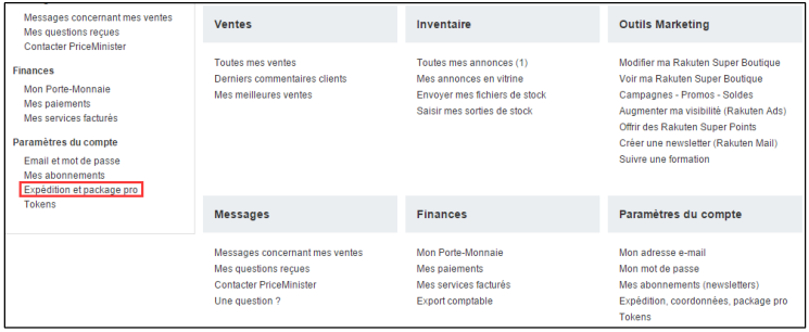 Priceminister平台物流运费设置教程