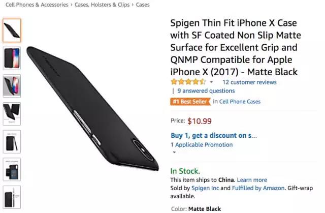 亚马逊iPhone X 手机壳正在大杀特杀，榜单飚升3460.0%直达 Best Seller