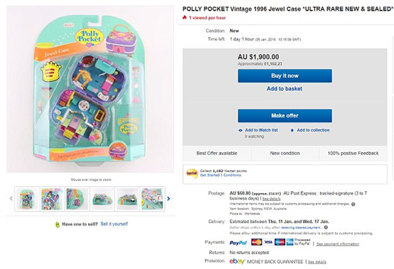蒙尘的玩具也能卖出高价，eBay上Polly Pocket已卖到7000多英镑了！