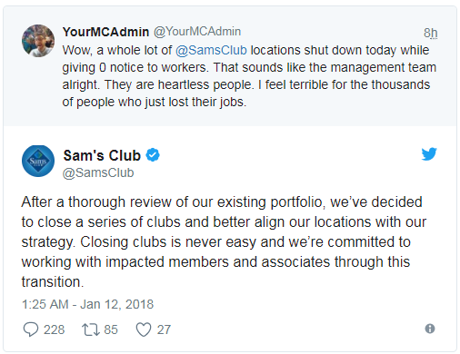 沃尔玛关闭美国63家Sam's Club商店，裁员将超1.1万