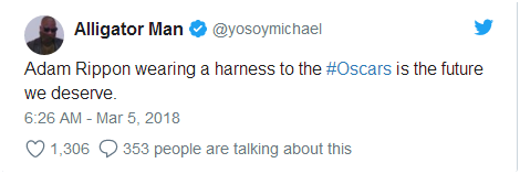 2018年奥斯卡颁奖典礼之后，又有哪些时尚趋势在社交媒体上走红了？