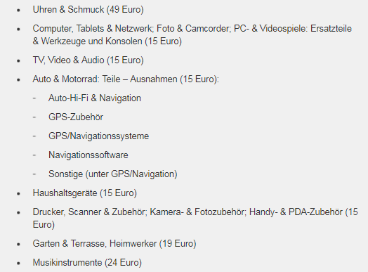 2018 eBay德国站销售佣金最新调整，新的上限高达99欧元