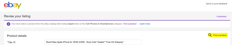 如何将刊登关联至eBay标准产品 (eBay Catalog Product) 的步骤