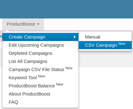 如何使用CSV功能创建ProductBoost活动？