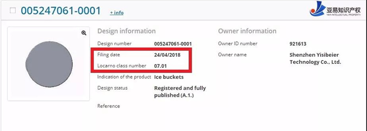 注意！亚马逊爆款冰桶Ice Cube外观发明专利侵权