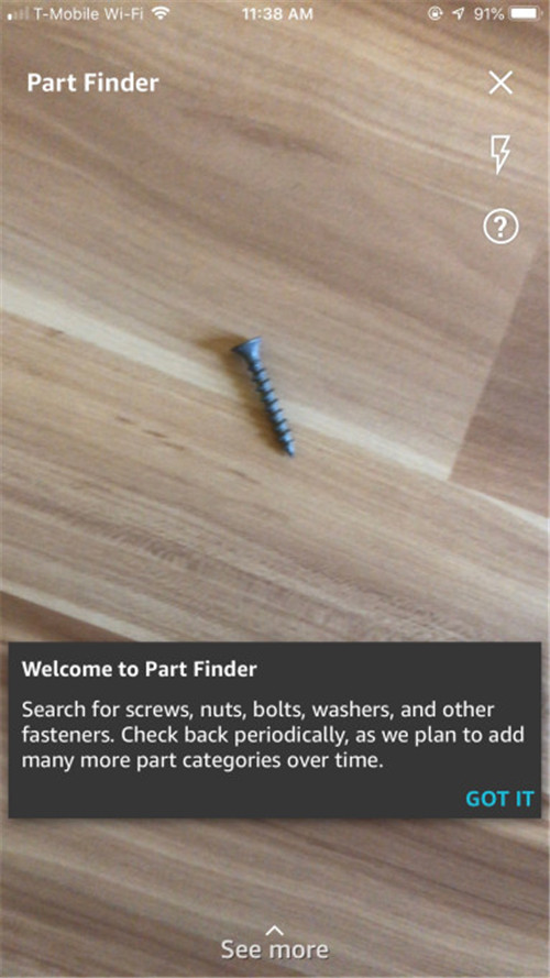 亚马逊移动端新推功能“Part Finder”