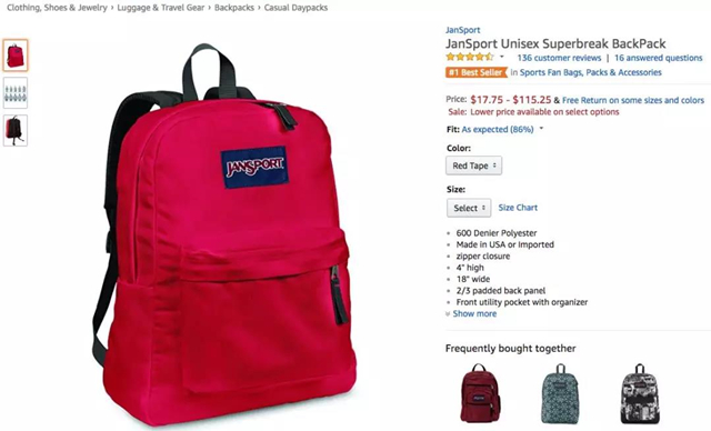 亚马逊服饰品类爆款分析丨JanSport背包再度来袭，返校季商机苗头显现