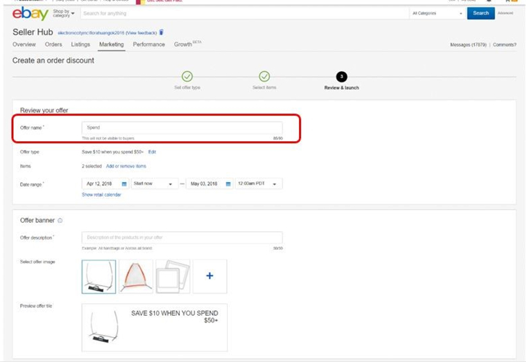 eBay免费促销工具Order discount（订单折扣）设置方法