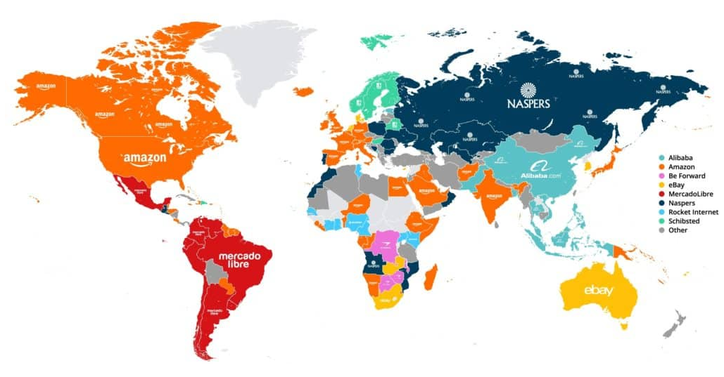 全球电商格局一目了然！8大帝国谁能赢得这场“权力的游戏”