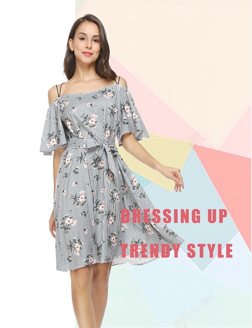 小清新印花连衣裙，欧美市场掀起新热潮