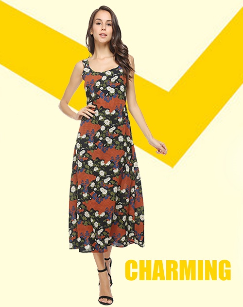 小清新印花连衣裙，欧美市场掀起新热潮