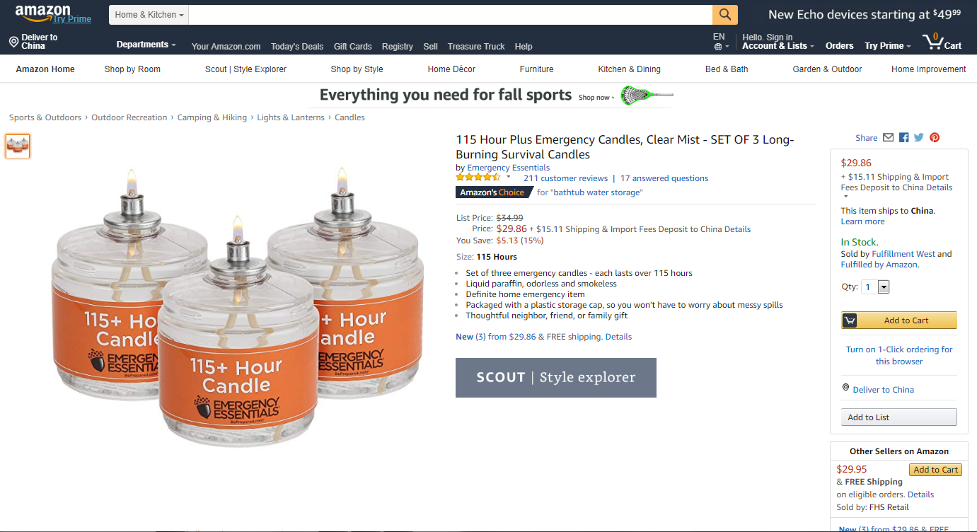 亚马逊上35款最实用的逃生用品，灾害频发季节或被疯狂抢购（上）