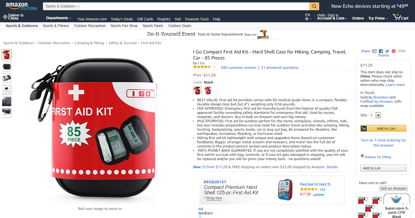 亚马逊上35款最实用的逃生用品，灾害频发季节或被疯狂抢购（上）