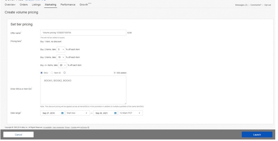 eBay美国站“批量购买折扣（Volume pricing）”设置教程及常见问题解答