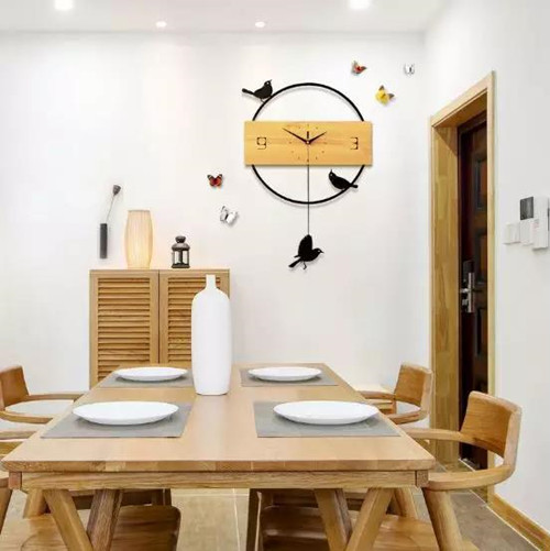 创意北欧风静音挂钟，简约自然热卖海外