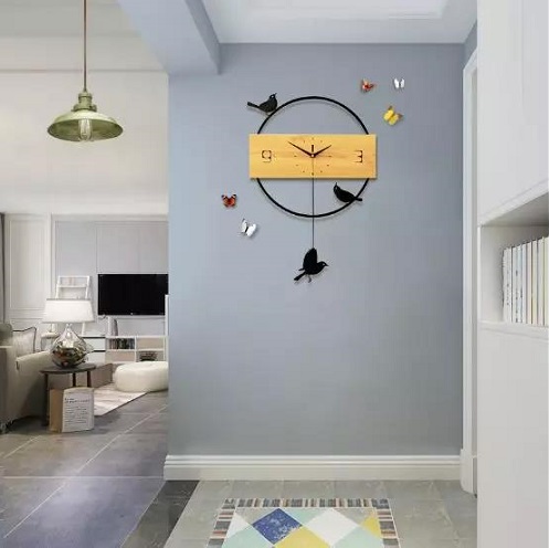 创意北欧风静音挂钟，简约自然热卖海外