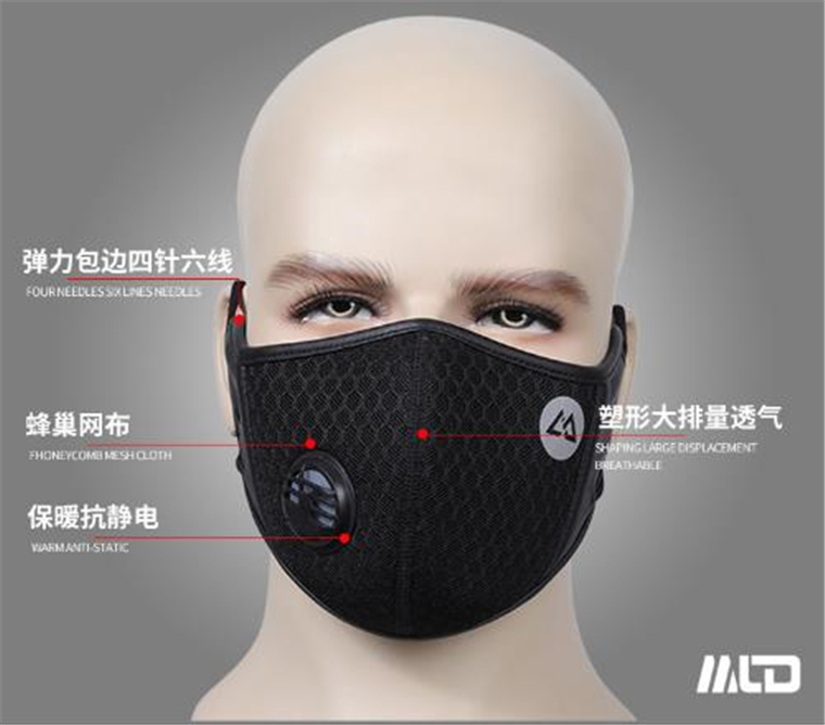 带气阀的防霾口罩，透气保暖又防风