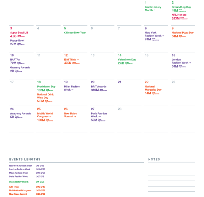 推荐！Twitter 2019年官方营销日历，轻松拿下全年热门话题&节日流量