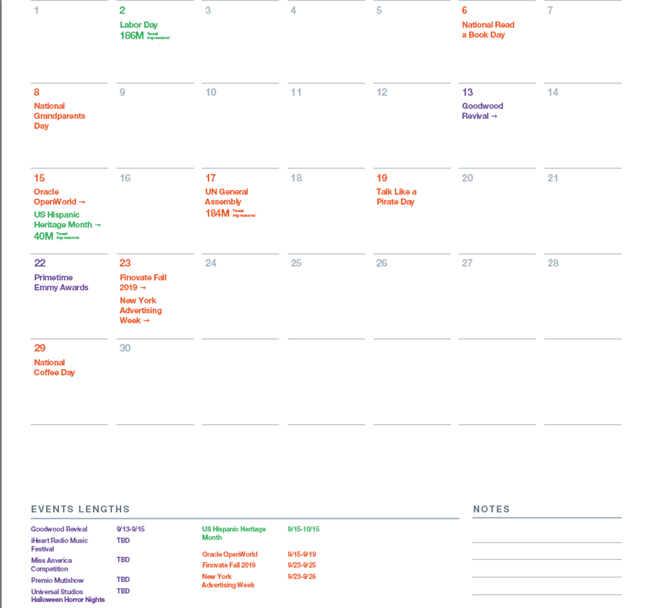 推荐！Twitter 2019年官方营销日历，轻松拿下全年热门话题&节日流量