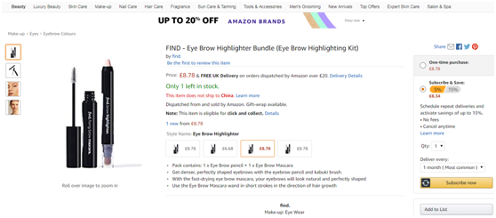 亚马逊发布自有品牌彩妆，正式进军彩妆界！